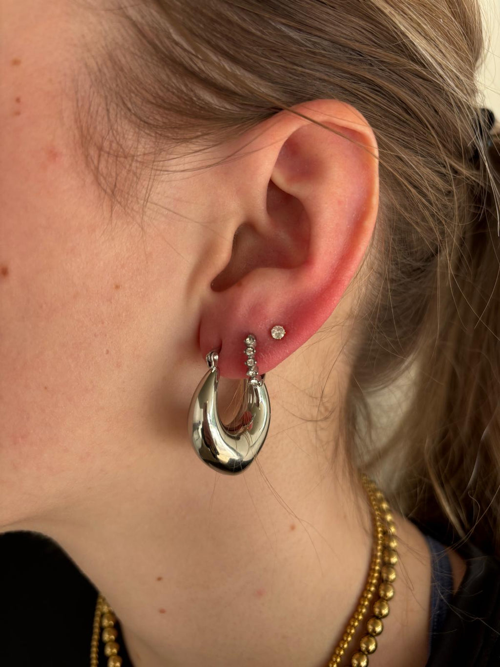 Sparkle Mini Hoops Zilver