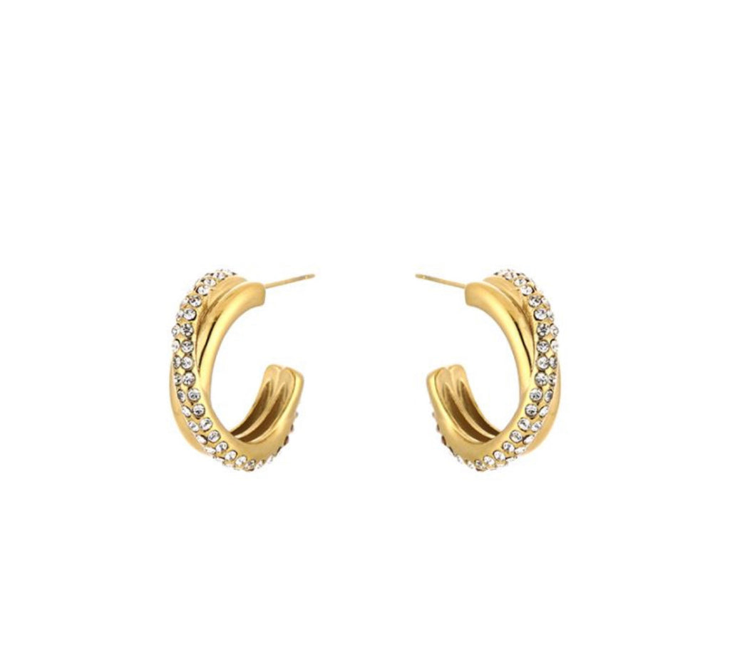 Golden Shine Hoops