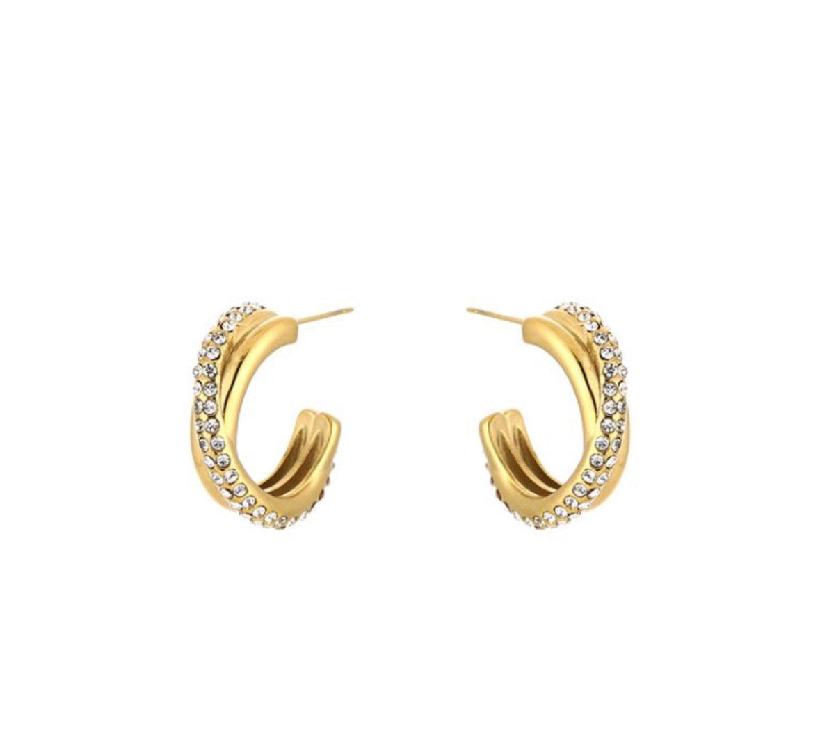 Golden Shine Hoops