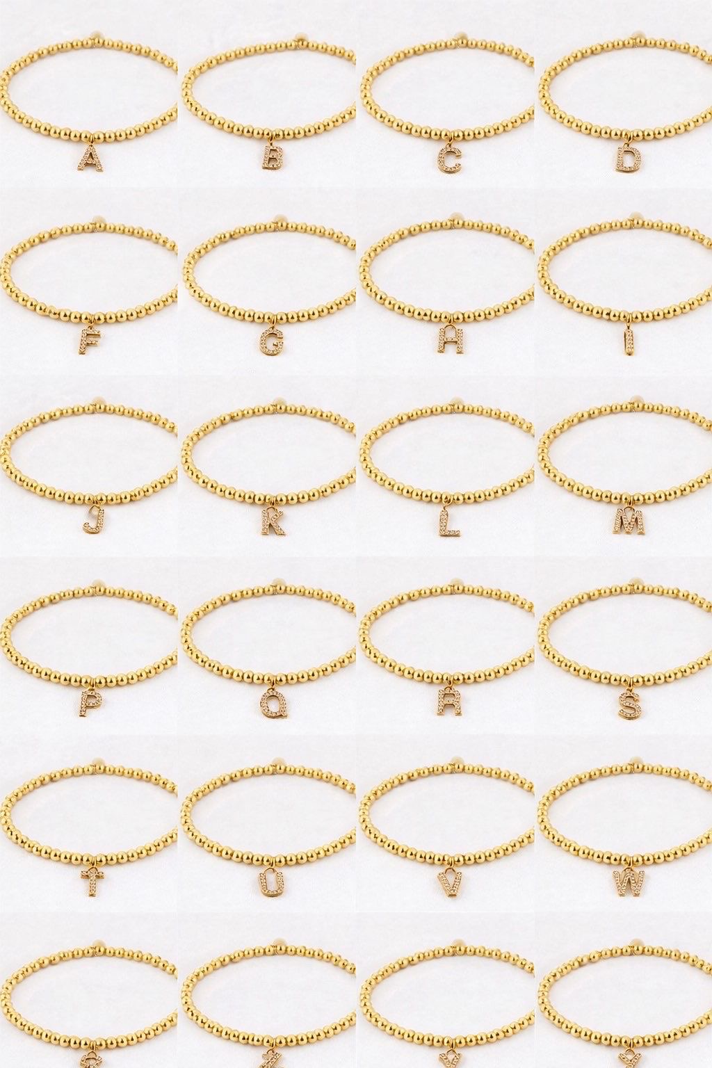 Initial Beads Armband