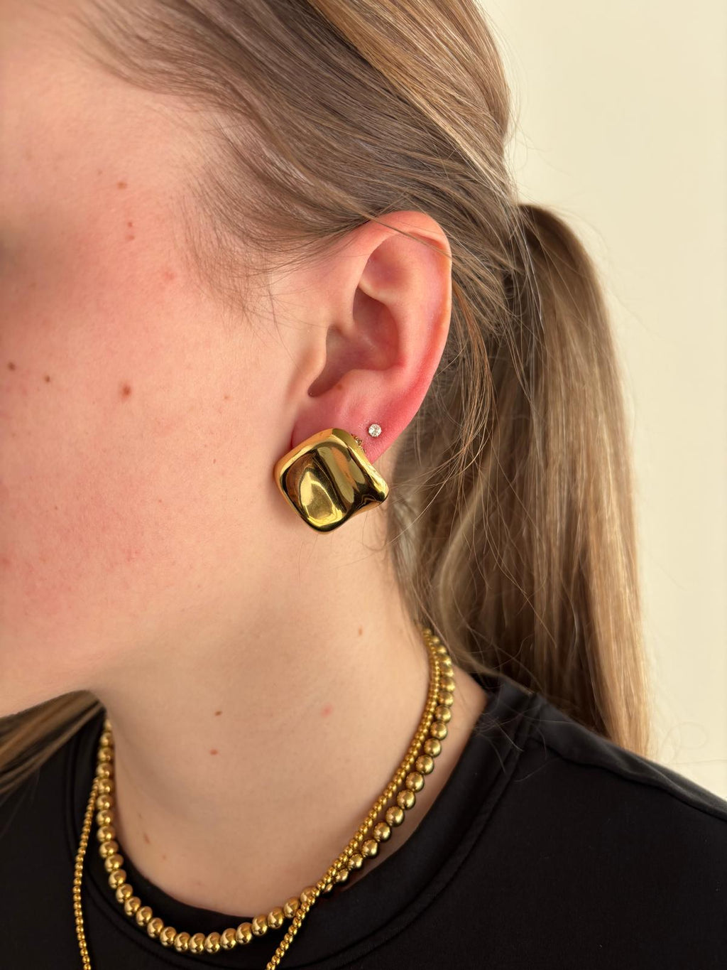 Square Oorbellen Goud