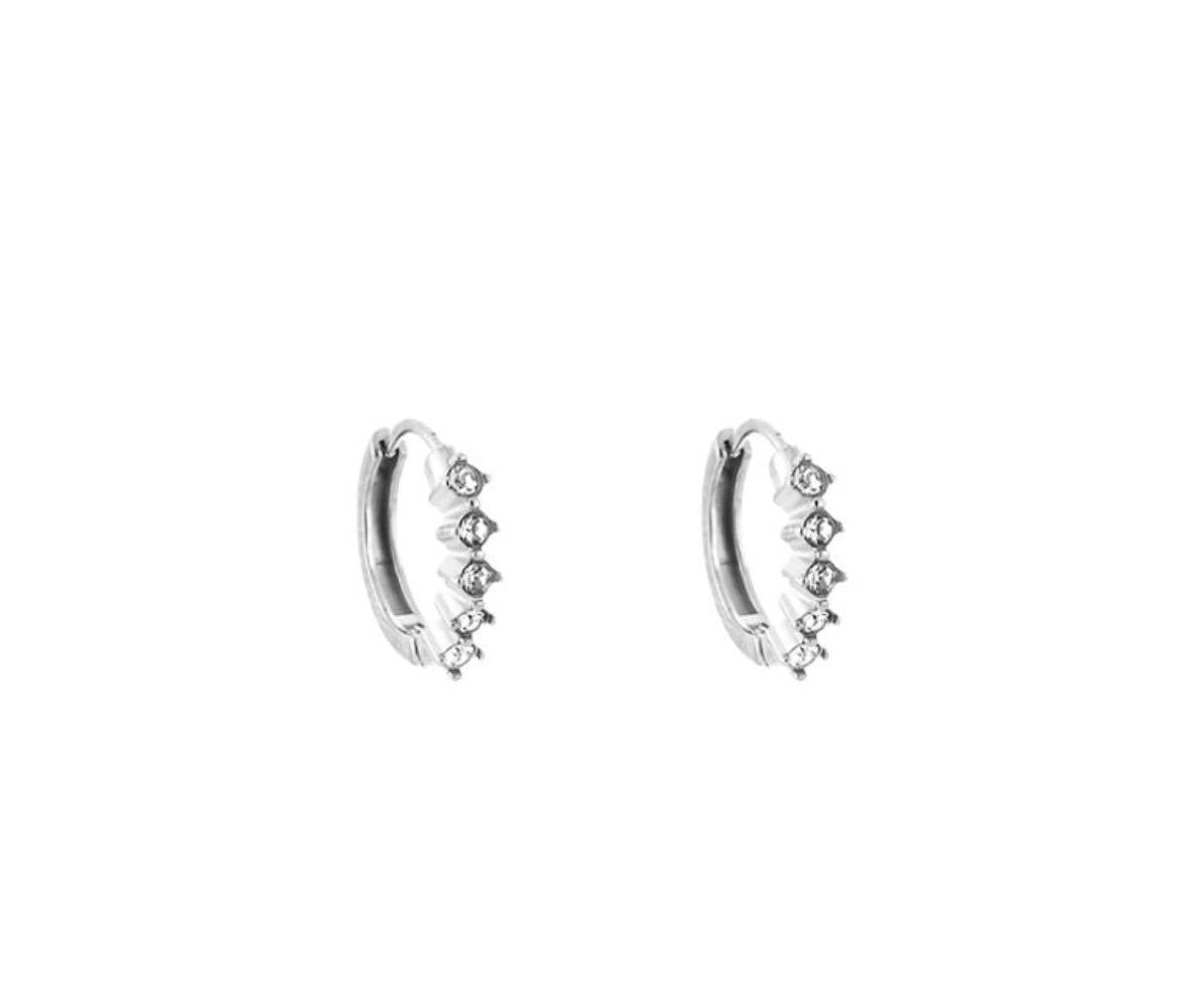 Sparkle Mini Hoops Zilver