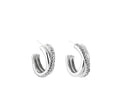 Silver Shine Hoops