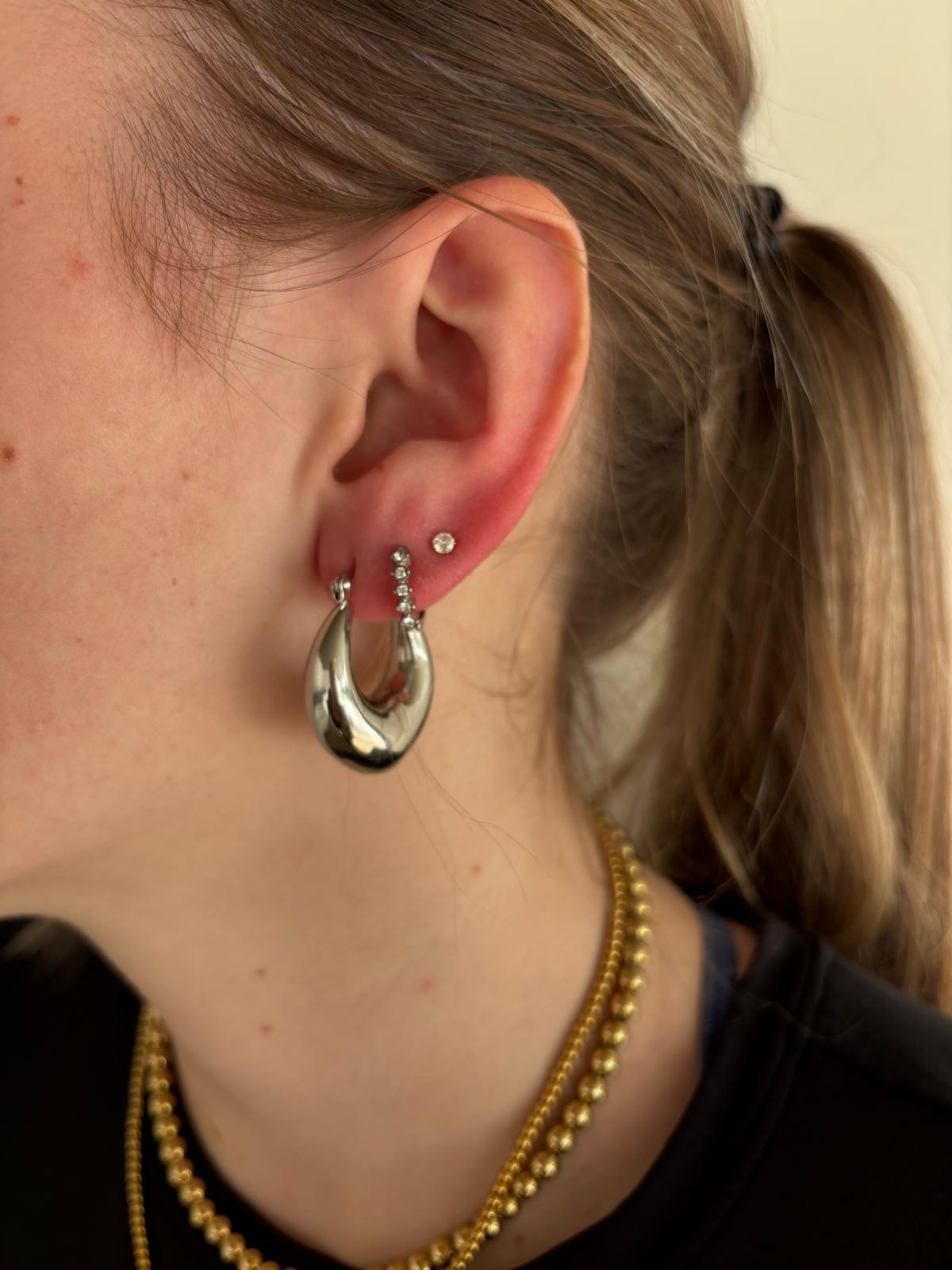 Sharp Chique Hoops Zilver
