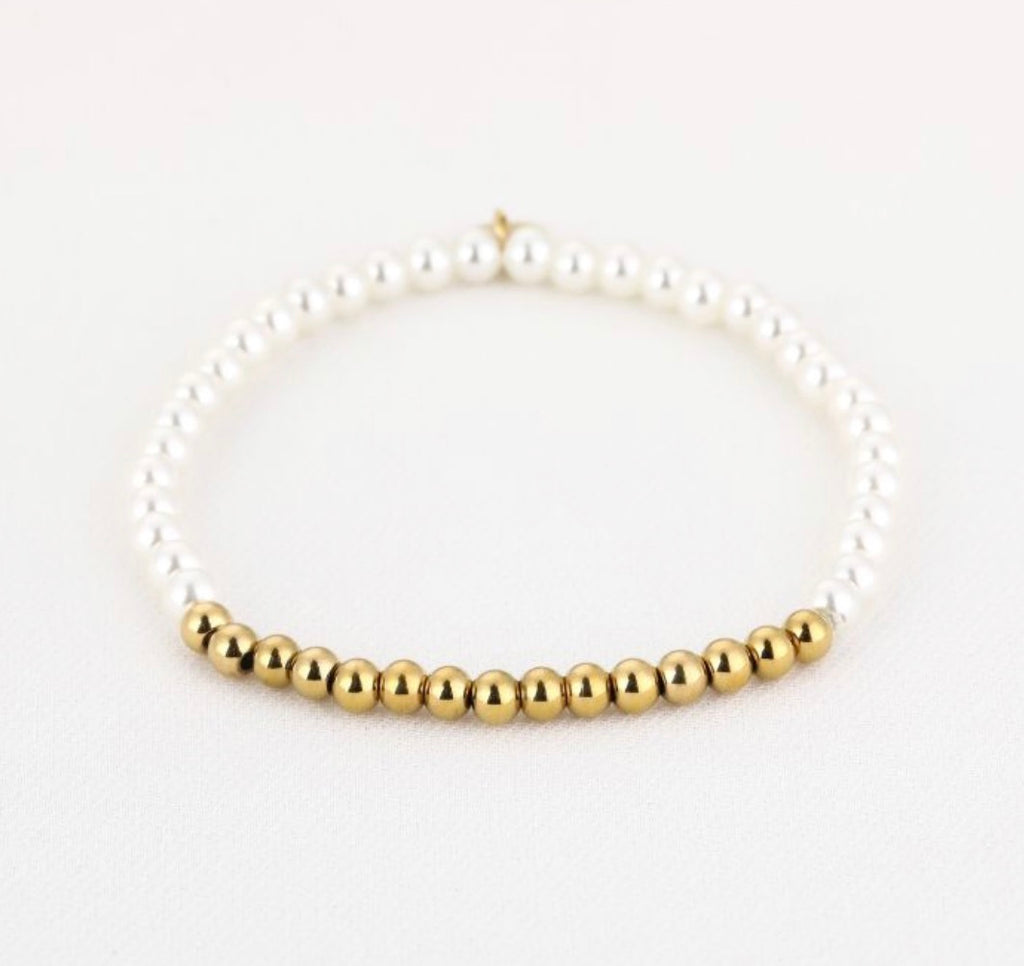 Half-Pearl Beads Armband