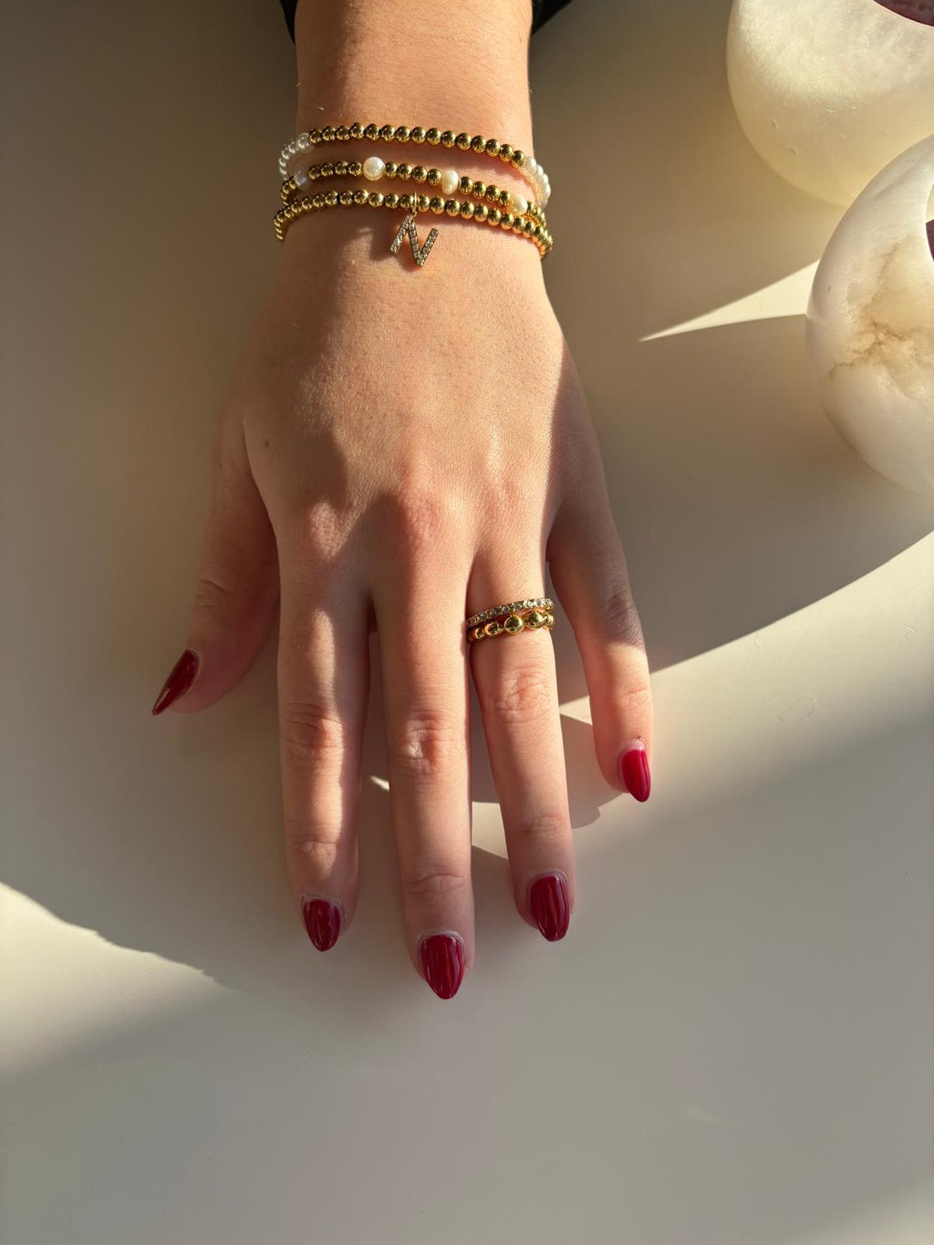 Initial Beads Armband