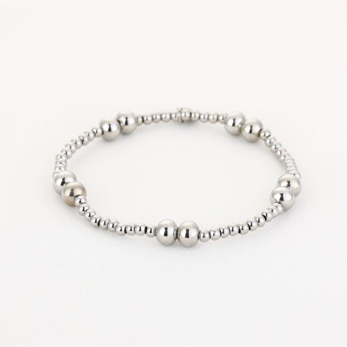 Dual Glow Beads Armband Zilver