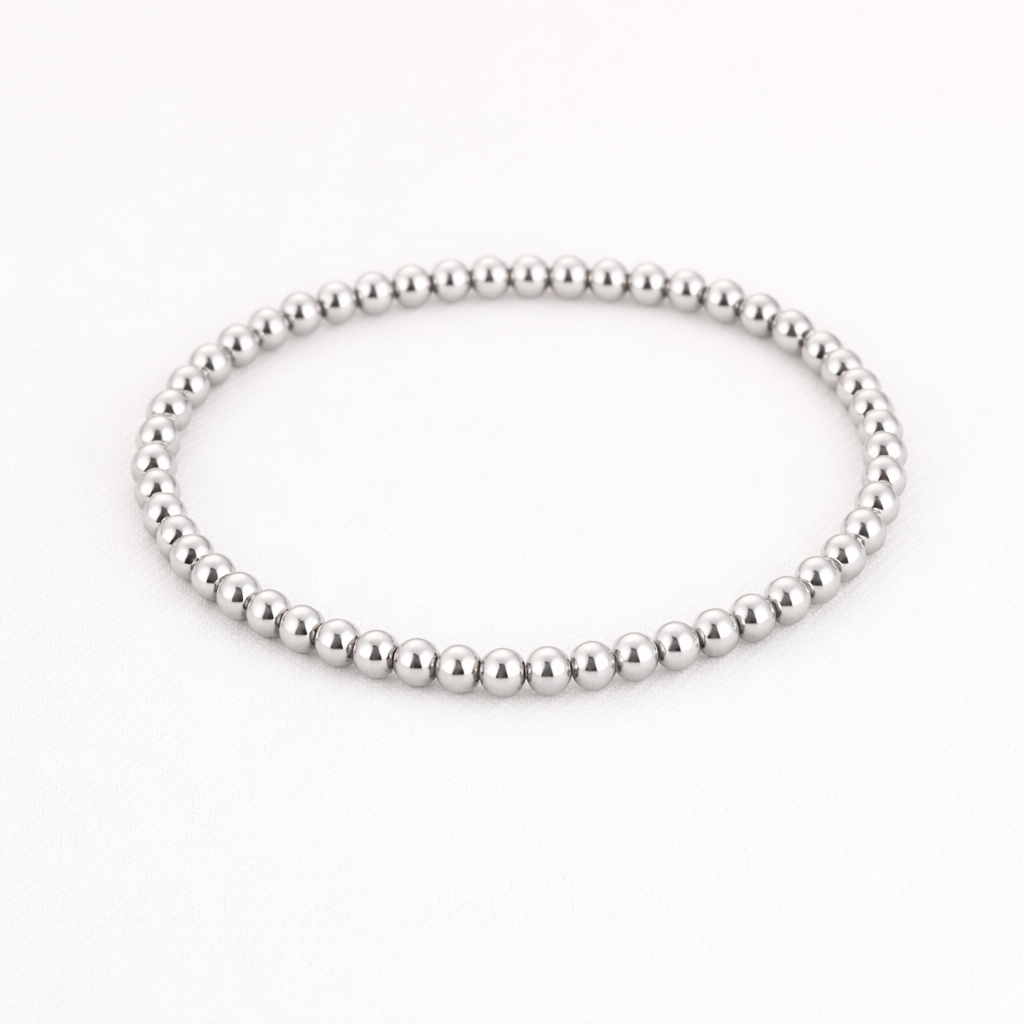 Beads Armband Medium Zilver
